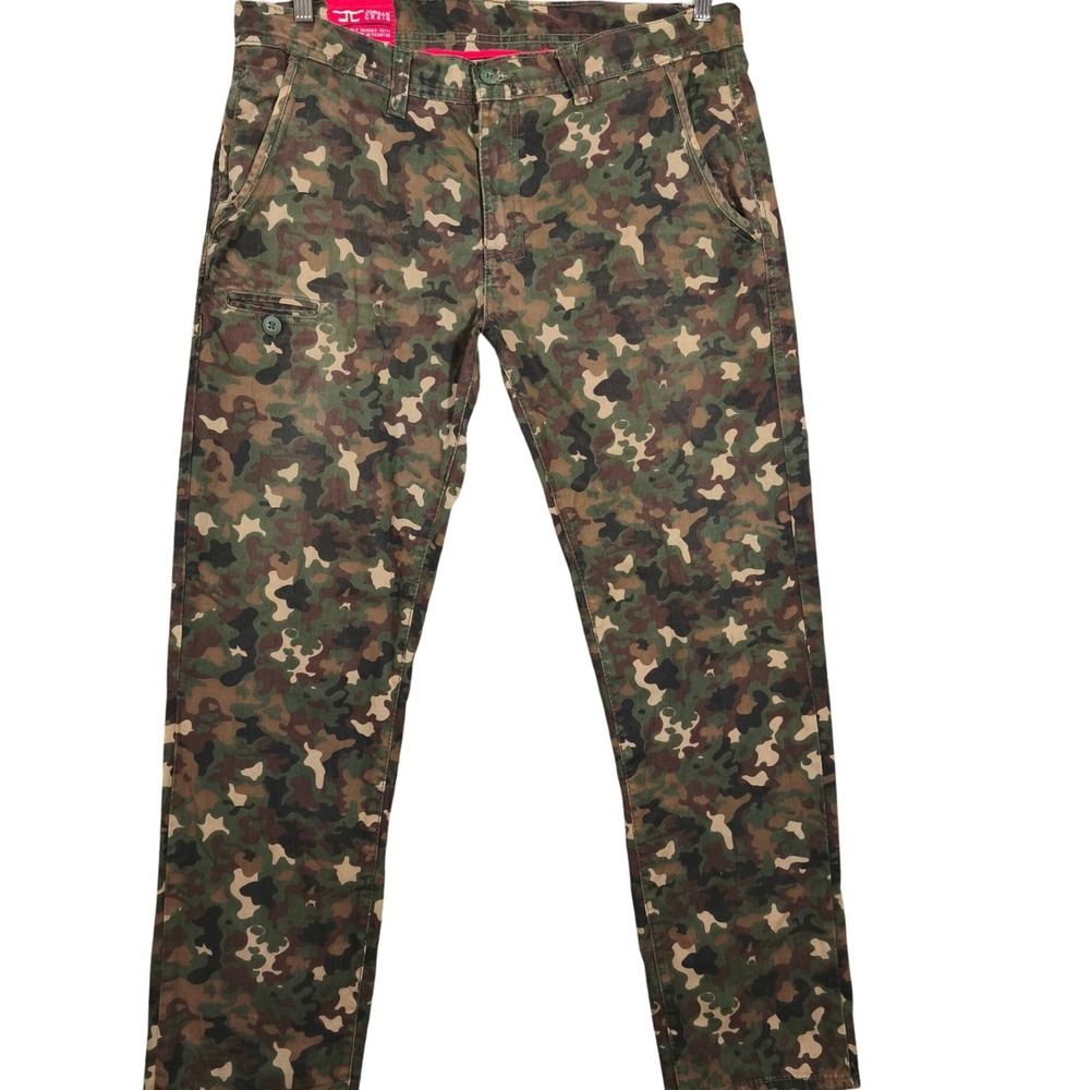 Jordan Craig Mens 38x32 Chocolate Chip Camo Chino Pants Straight Leg Green Brown